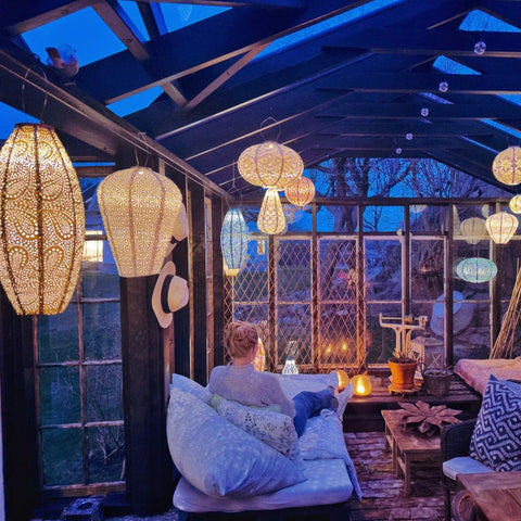 Lumiz Marrakesh Light Taupe Can LED Solar Lantern