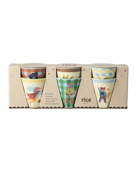 Rice Hero Kids Melamine Cups 160ml - Set of 6