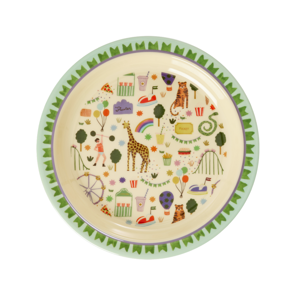 Rice Fun Fair Melamine Kids Lunch Plate