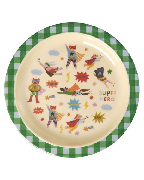 Rice Hero Kids Melamine Lunch Plate