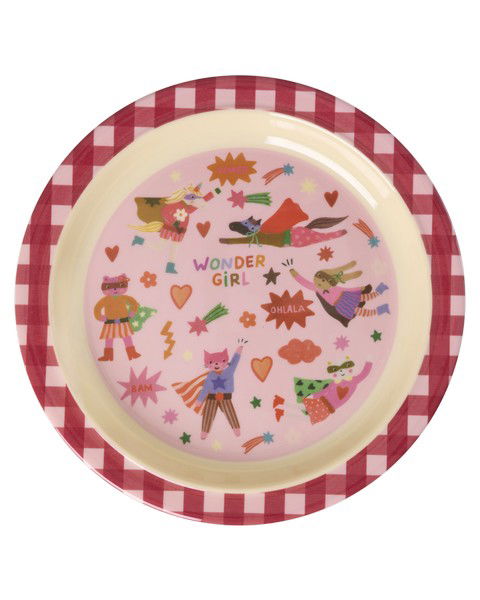 Rice Hero Kids Melamine Lunch Plate, view 3