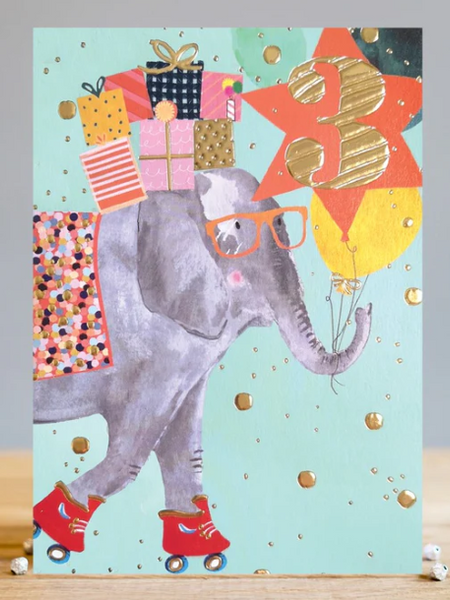 Greeting Card Tiler Age 3 Elephant
