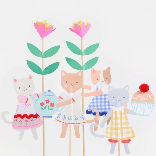 Meri Meri Kitten Club Cake Toppers (Pack of 4 in 4 Designs)