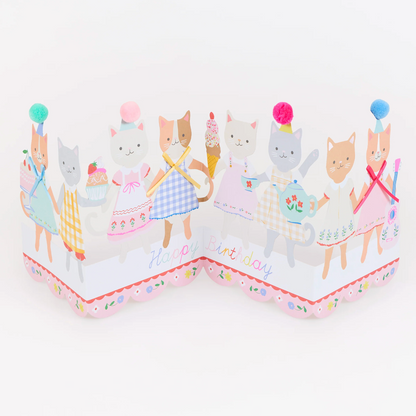 Meri Meri Kitten Club Concertina Birthday Card.