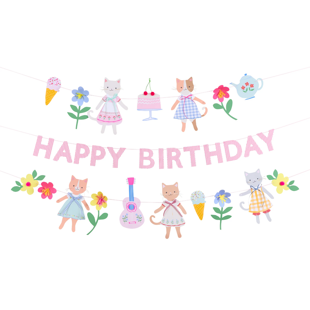Meri Meri Kitten Club Garland Set (3 Paper Garlands)