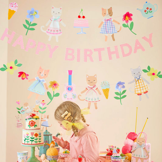 Meri Meri Kitten Club Garland Set (3 Paper Garlands)