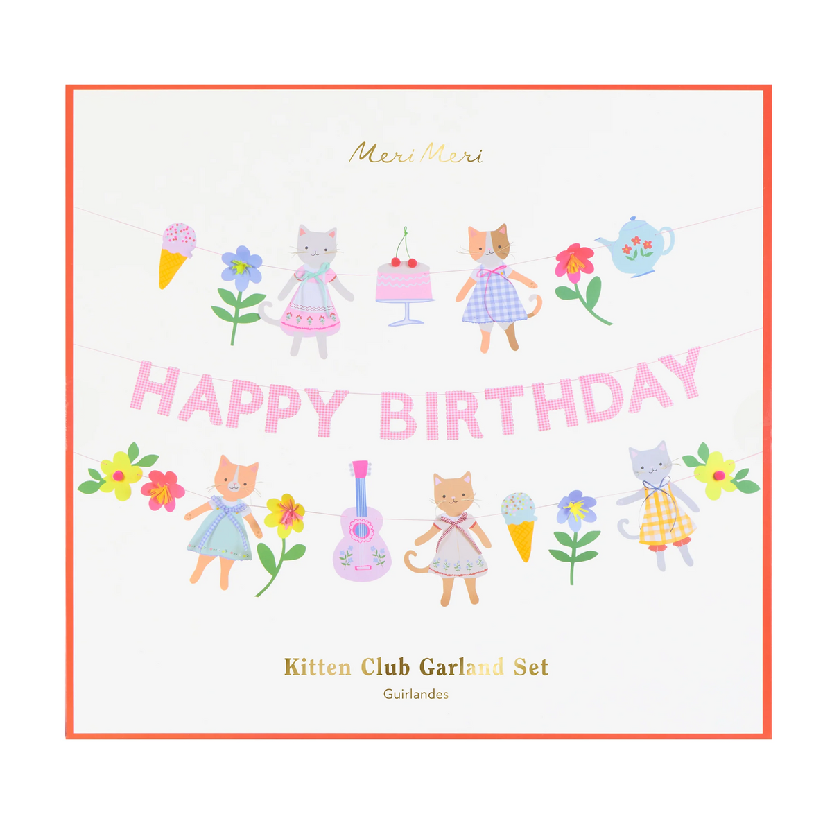 Meri Meri Kitten Club Garland Set (3 Paper Garlands), view 3