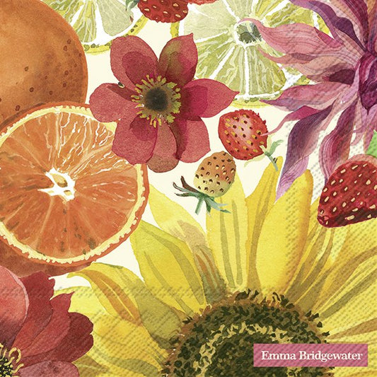 Lunch Napkin Fruit And Flower