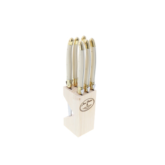 Laguiole Jean Dubost steak knives set of 6 in wood block