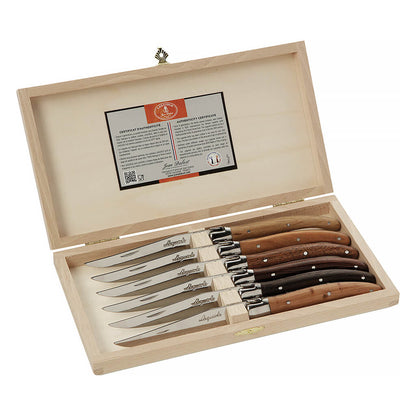 Laguiole Jean Dubost Steak Knives Closed Box 2.5mm Sharpened  (Set of 6), view 6