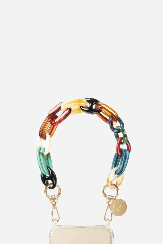 La Coque Francaise - Short Chain Amber Multicolor 40 cm