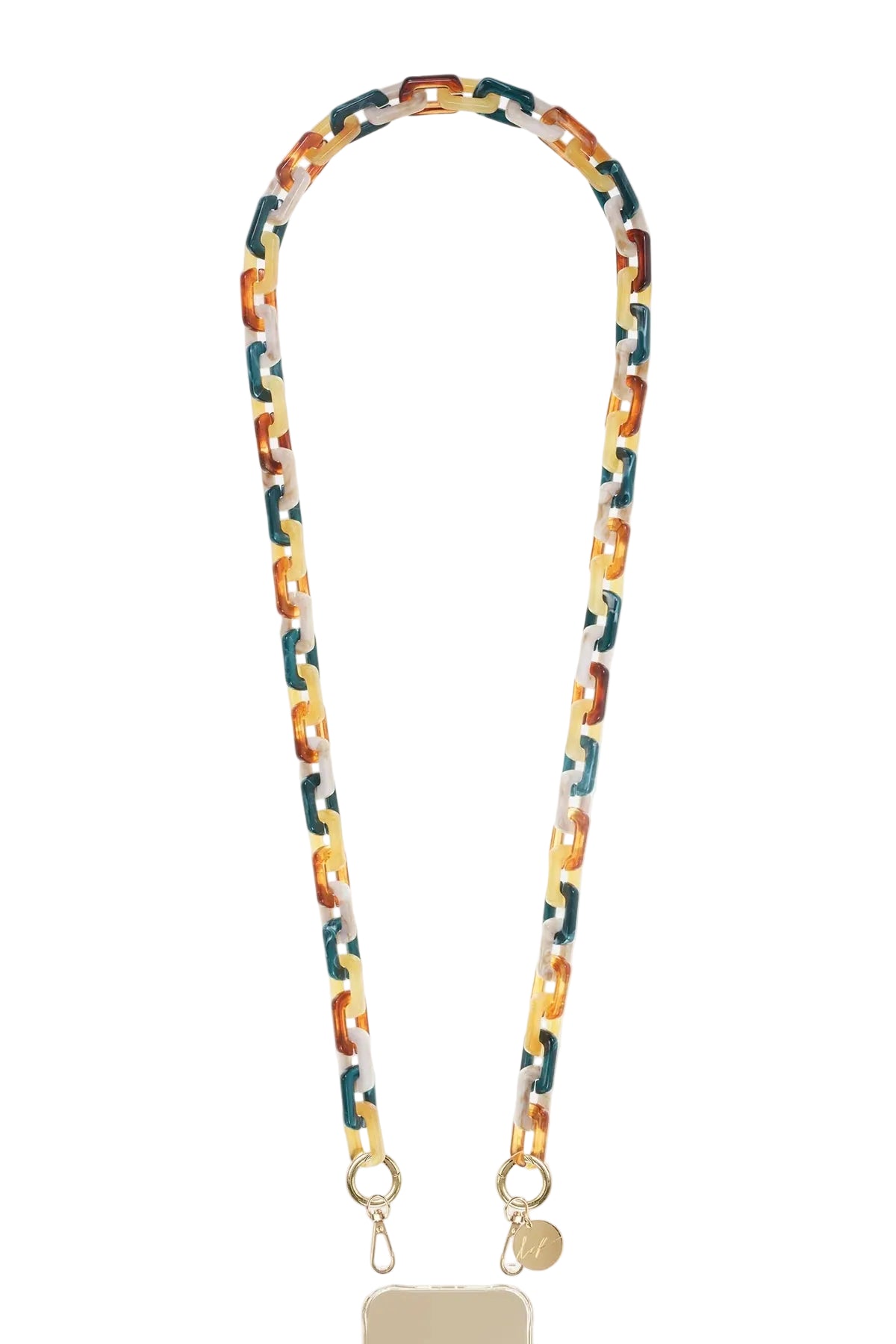 La Coque Francaise Emmy long brown phone chain 120cm