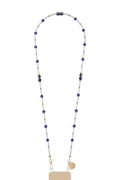 La Coque Francaise Lyra white long phone chain 120cm