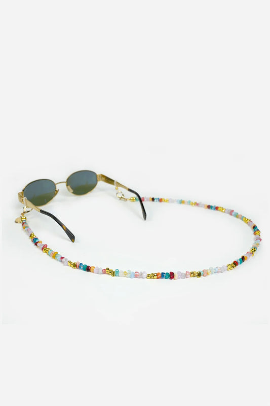 La Coque Francaise - Jewellery Liviya Multicoloured Glasses Chain 72cm