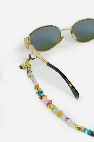 La Coque Francaise - Jewellery Liviya Multicoloured Glasses Chain 72cm