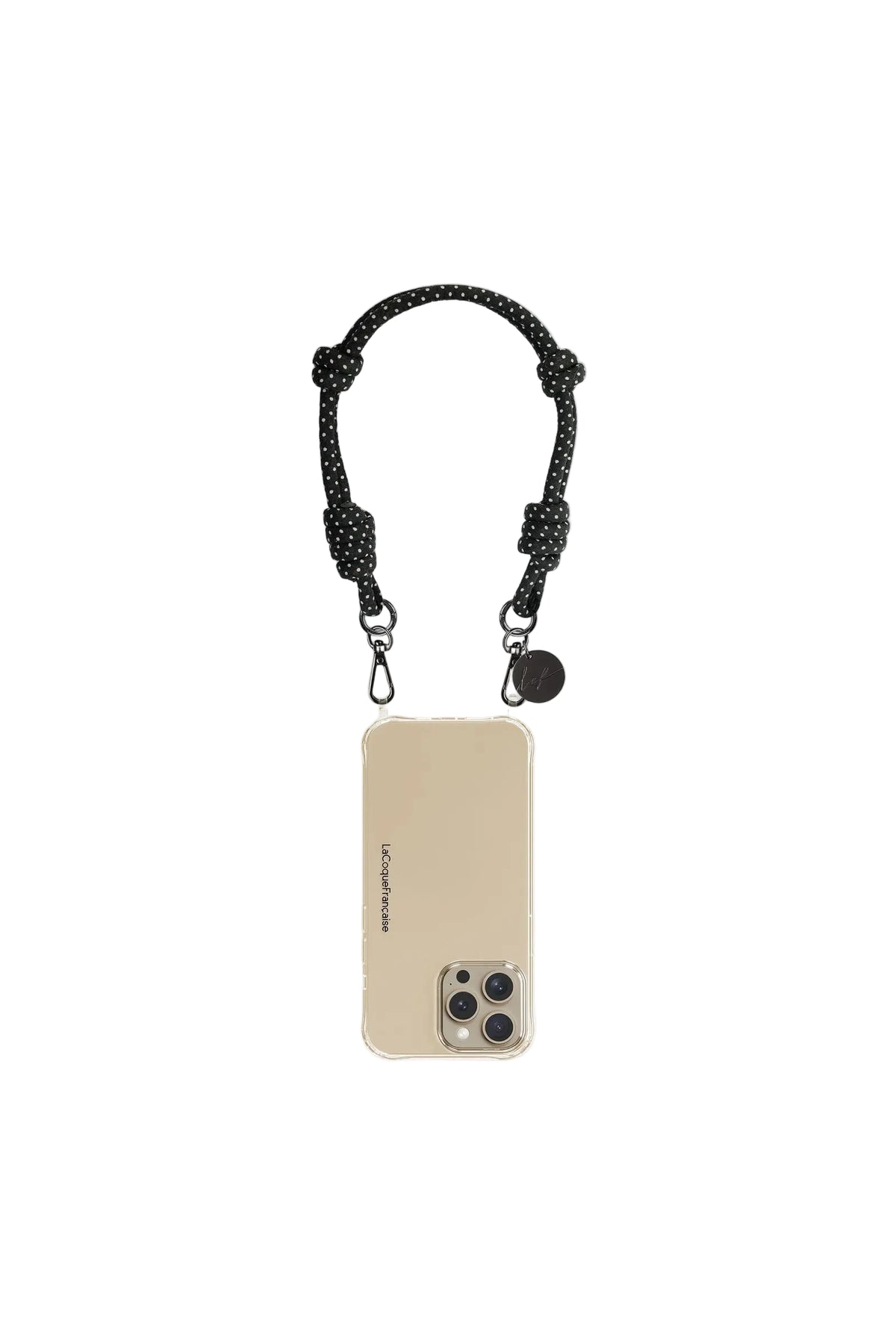La Coque Francaise Nolan black short phone chain 40cm