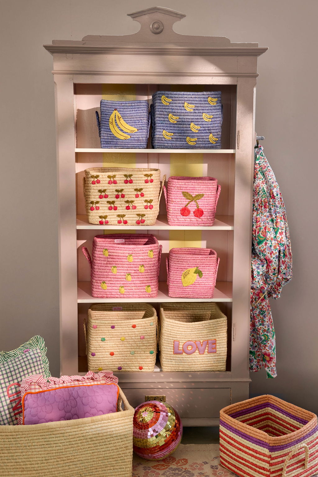 Rice Raffia Square Basket, view 5