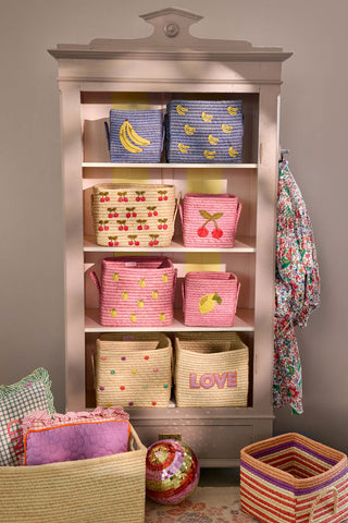 Rice Raffia Square Basket
