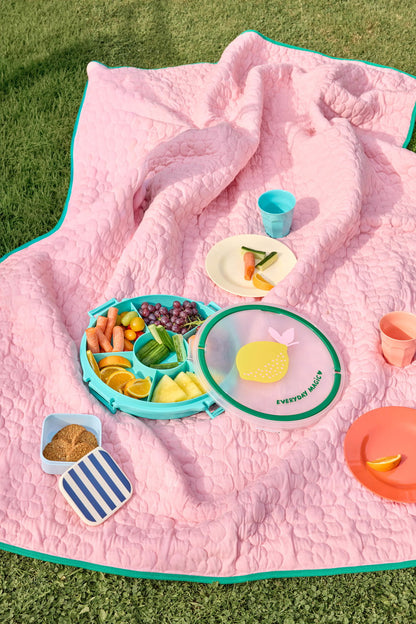 Rice Round Compartment Candy or Snacks Tray