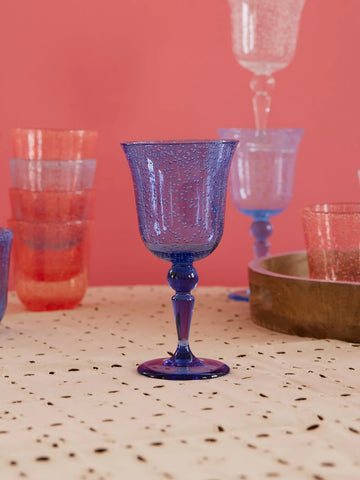 Rice Acrylic Wine Glass in Bubble Design - 360ml
