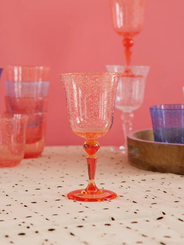 Rice Acrylic Wine Glass in Bubble Design - 360ml