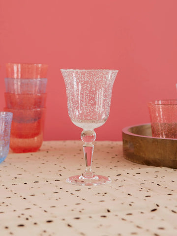 Rice Acrylic Wine Glass in Bubble Design - 360ml