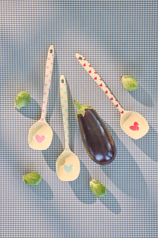 Rice Favorite Hearts Melamine Cooking Spoon Piece