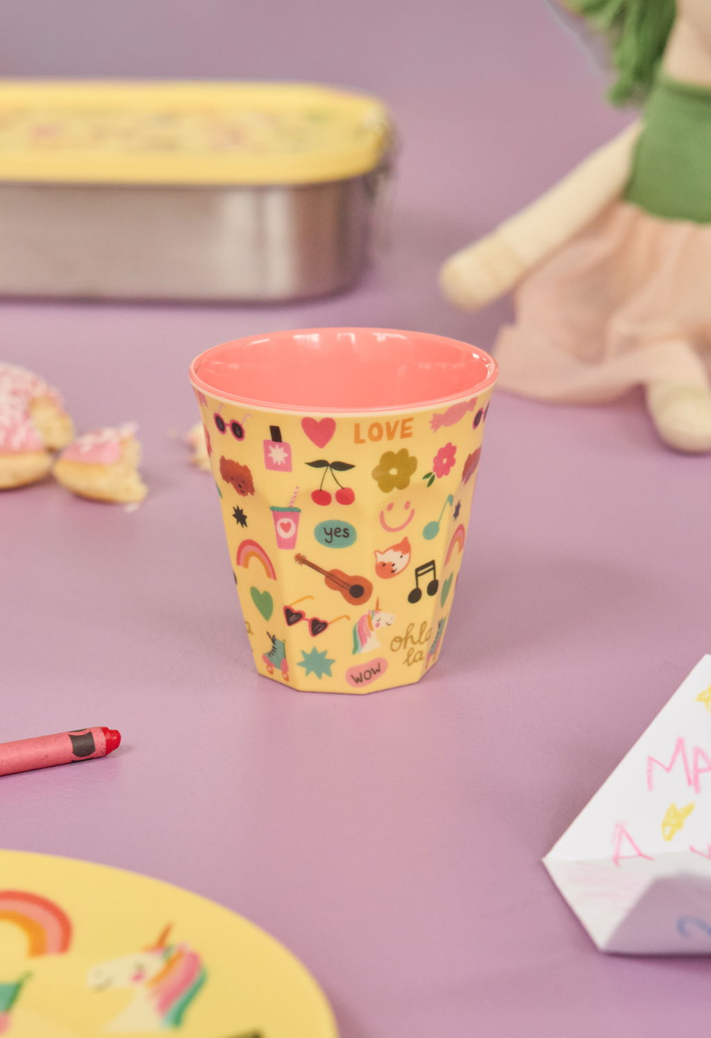 Rice Unicorn Love Melamine Cup 250ml