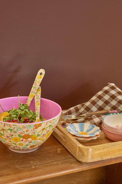 Rice Melamine Salad Bowl with Flower Power Print - 4.5 L, view 2