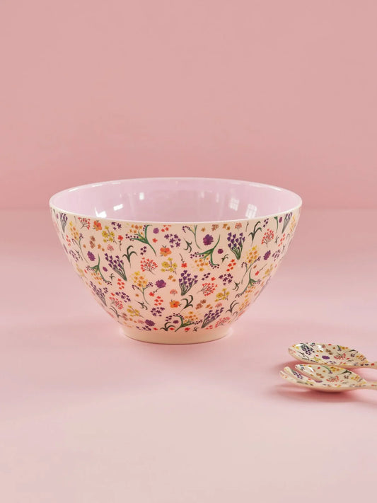 Rice Melamine Wild Flowers Salad Bowl