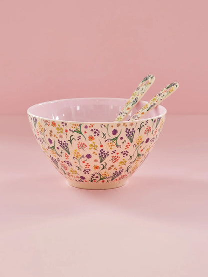 Rice Melamine Wild Flowers Salad Cutlery Set, view 3
