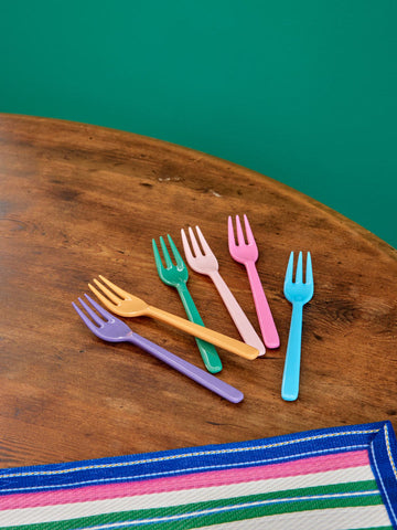 Multicolor Cake Forks (Set of 6)