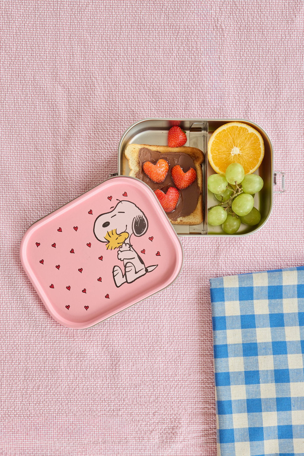 rice Snoopy print stainless steel lunch box, 1400 ml, with divider, view 5