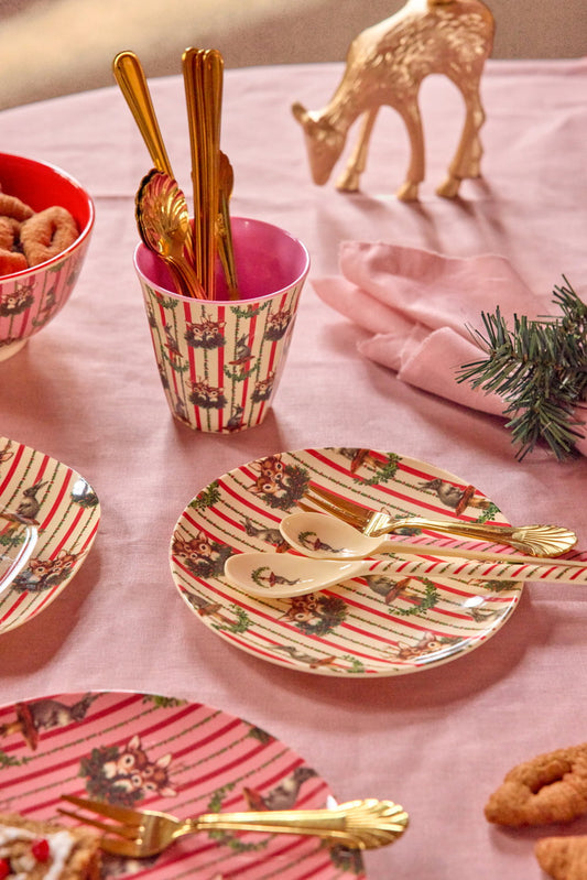 Rice Sweet Forest Print Cream Melamine Medium Bowl 700ml