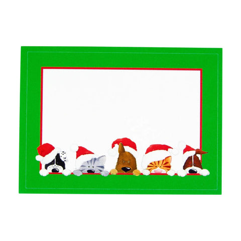 Caspari Christmas Peek A Boo Name Labels (Set of 12)
