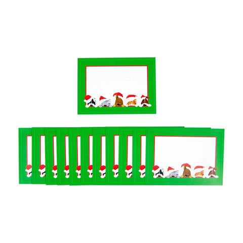 Caspari Christmas Peek A Boo Name Labels (Set of 12)