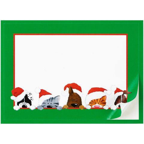 Caspari Christmas Peek A Boo Name Labels (Set of 12)