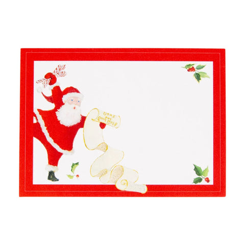 Caspari Dancing Santas Name Labels (Set of 12)