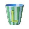 Rice Melamine Cup 250ml - Boy Stripes Alphabet