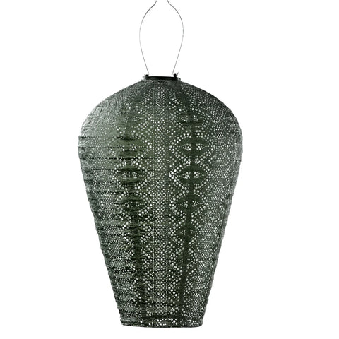 Lumiz Lace Sage Green Balloon LED Solar Lantern