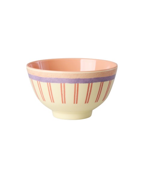 Rice Stripey Love Melamine Small Bowl