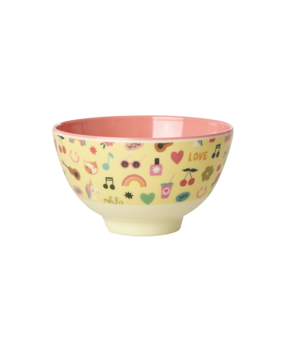 Rice Unicorn Love Melamine Bowl