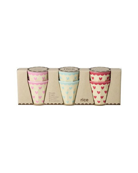 Rice melamine espresso cups, set of 6