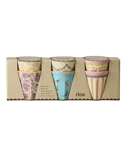 Rice Glory Days Melamine Cups 250ml - Set of 6