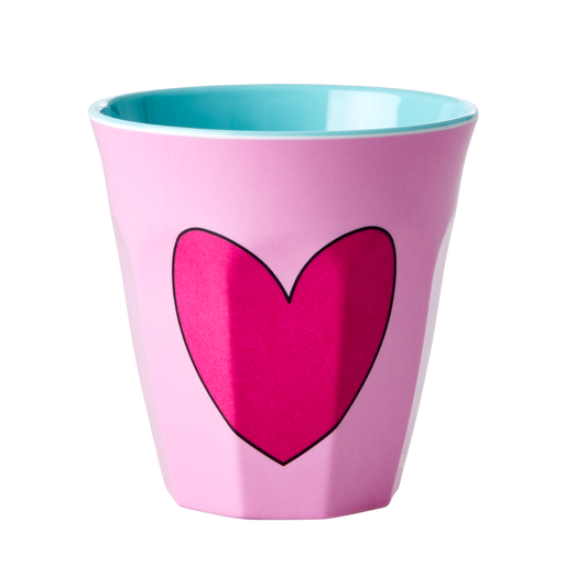 Rice Pink Heart Melamine Cup 250ml