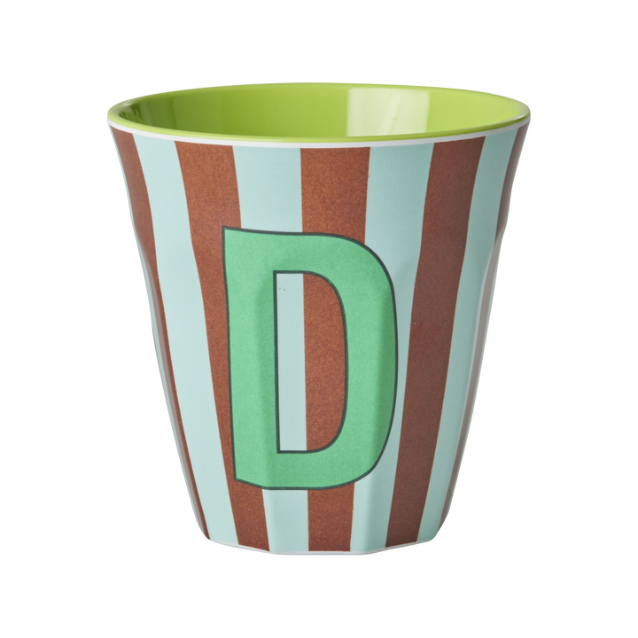 Rice Melamine Cup 250ml - Boy Stripes Alphabet