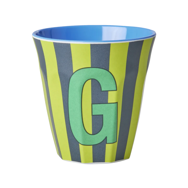 Rice Melamine Cup 250ml - Boy Stripes Alphabet, view 5