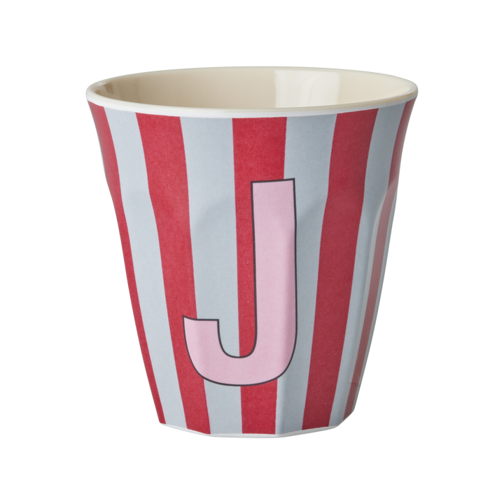 Rice melamine cup 250ml with girl stripes alphabet print – view 4