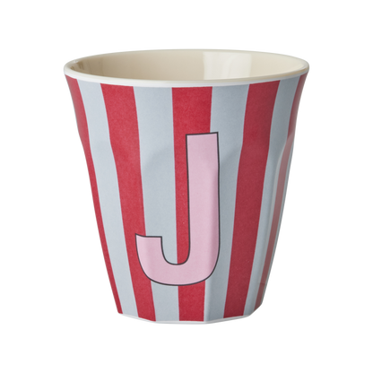 Rice melamine cup 250ml with girl stripes alphabet print – view 4