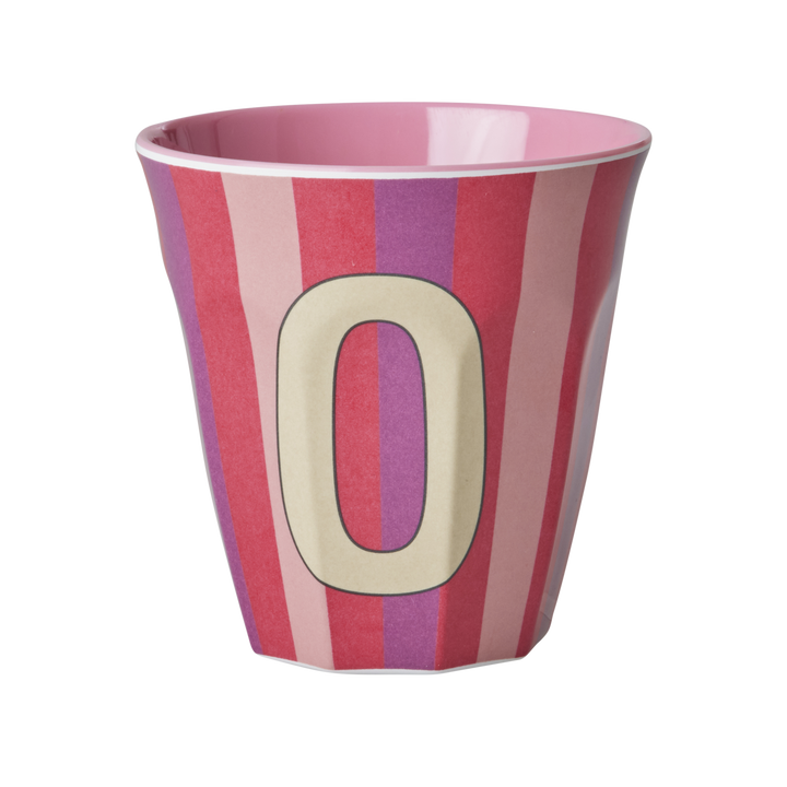 Rice melamine cup 250ml with girl stripes alphabet print – view 5